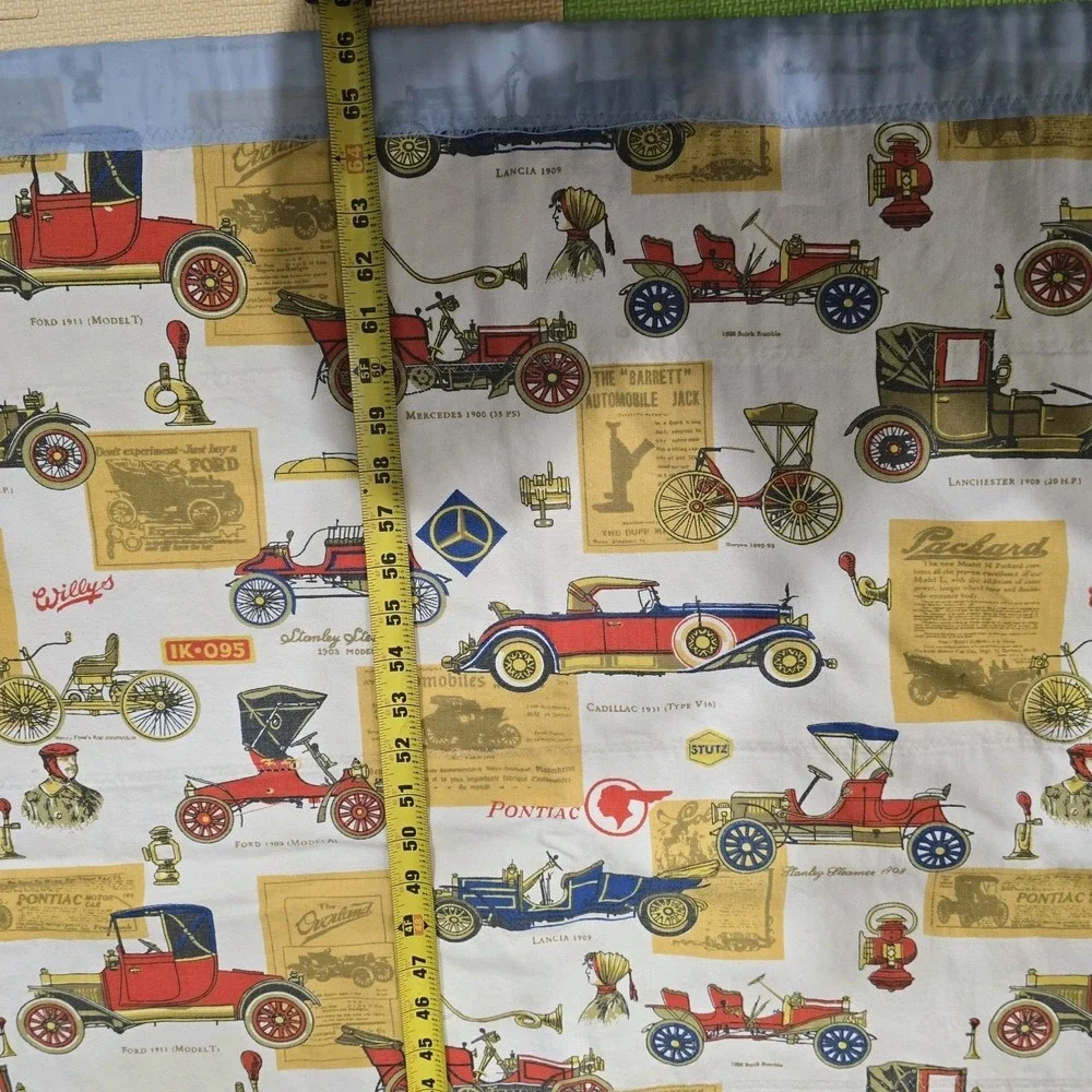 Vintage Classic Antique Car Print Baby‎ Blanket Quilt Throw Retro Automobiles...